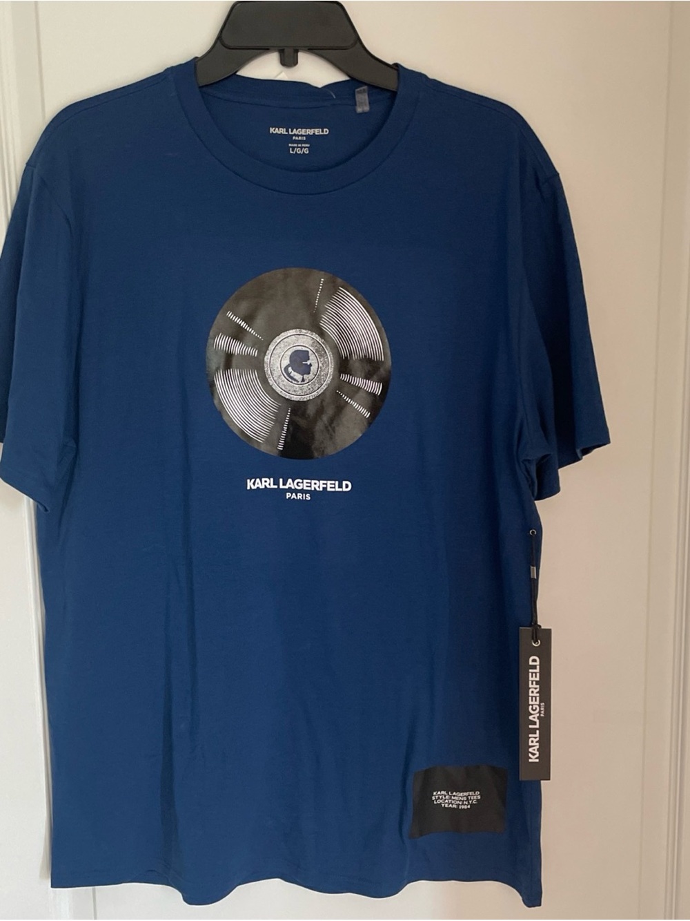 NWT Karl Lagerfeld Tee Shirt Men’s Blue Size Large